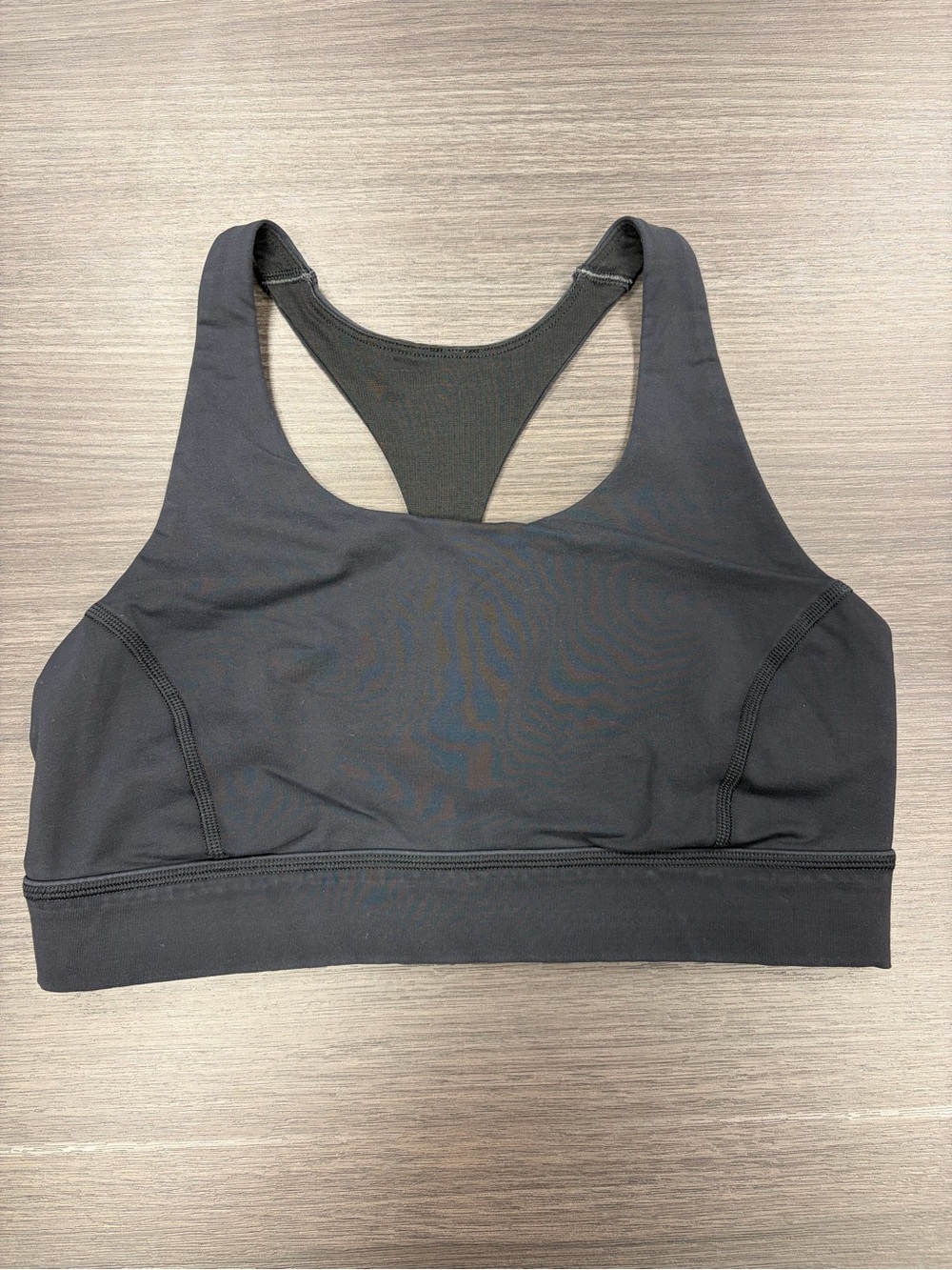 Lululemon Black Air Support Athletic Sports Bra with Strappy Back
